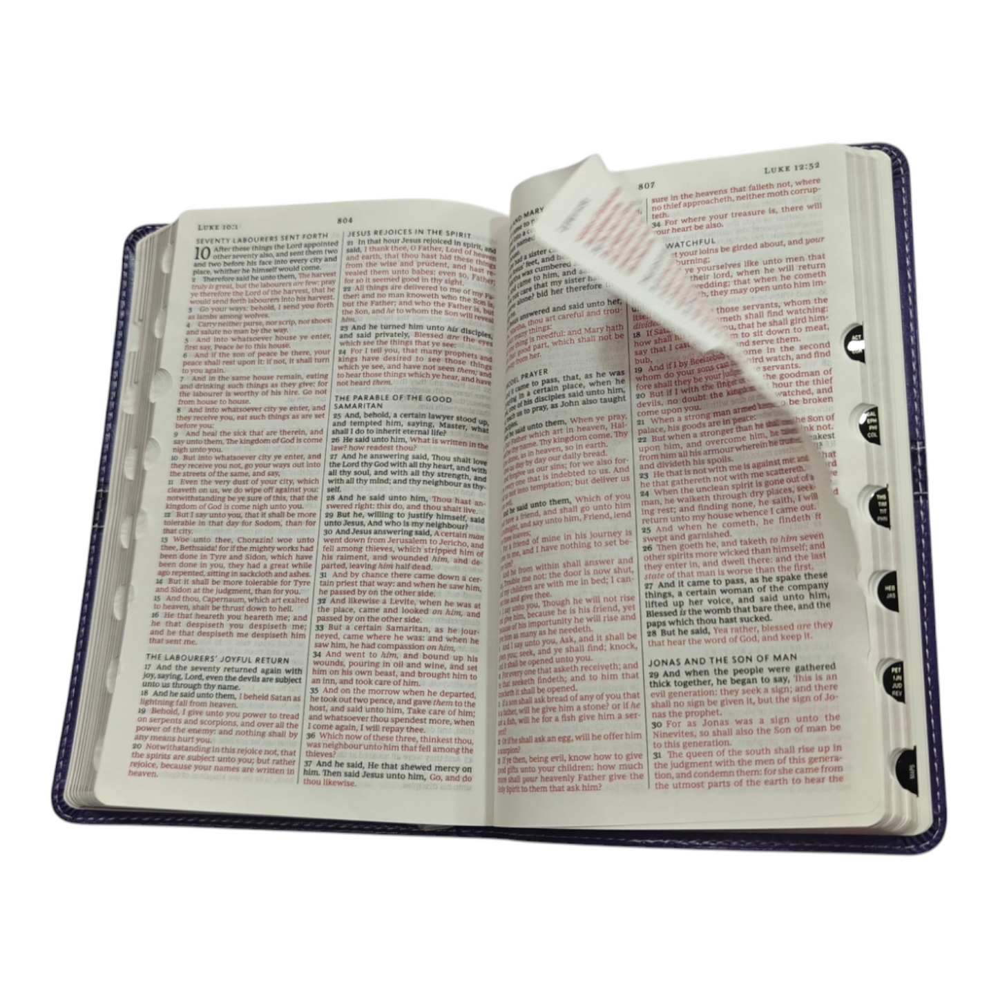 KJV Holy Bible Large Print Thinline Black Leathersoft Red Letter Comfort Print King James Version
