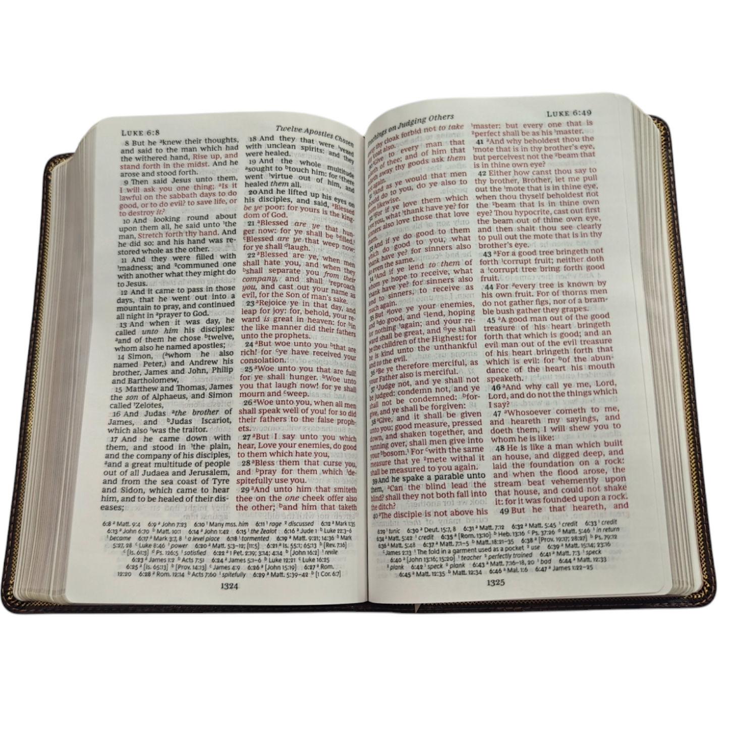 KJV Deluxe Reference Bible Personal Size Giant Print Imitation Leather Burgundy Red Letter Edition