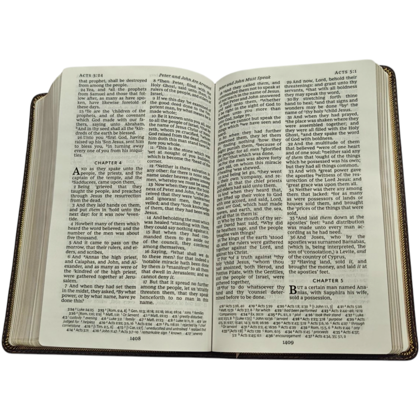 KJV Deluxe Reference Bible Personal Size Giant Print Imitation Leather Burgundy Red Letter Edition