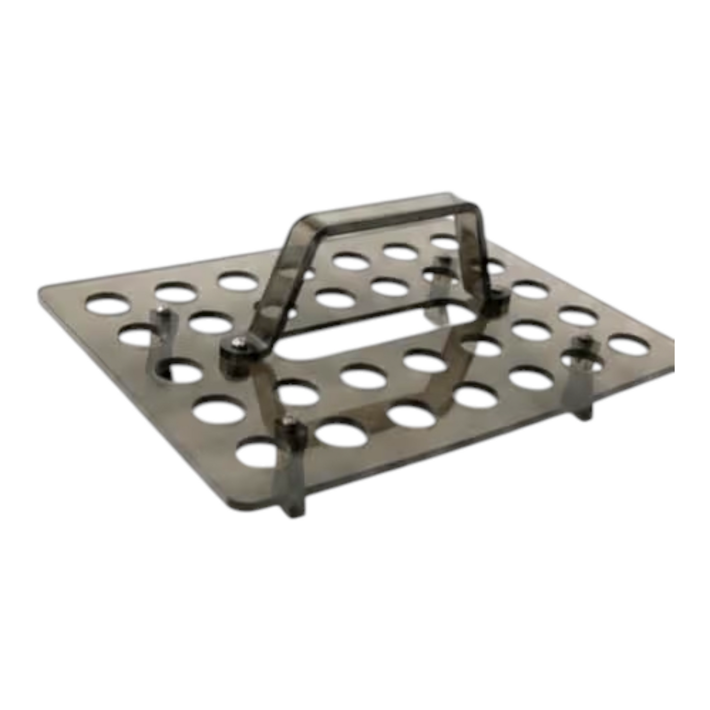 Elegant 30-Holes Black Communion Tray with 50 Transparent Communion Cups, Modern Smoke-Black Acrylic Holy Communion Set