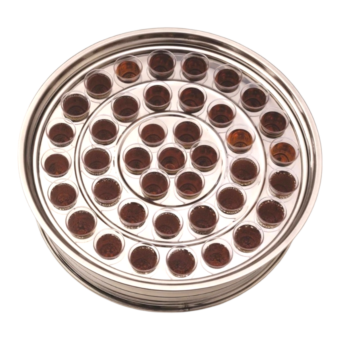 Holy Communion Stainless Steel Tray with Lid & 40 Cups, Complete Church Communion Serving Set (Pack of 43), Mirror Finish