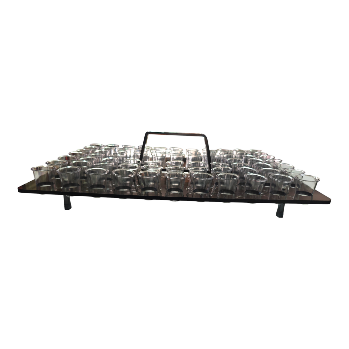 Holy Communion Tray Set with 72 Cups, Complete Stainless Steel Communion Ware with 72-Hole Cup Tray, Lid, Bread Plate & Cups for Church Service