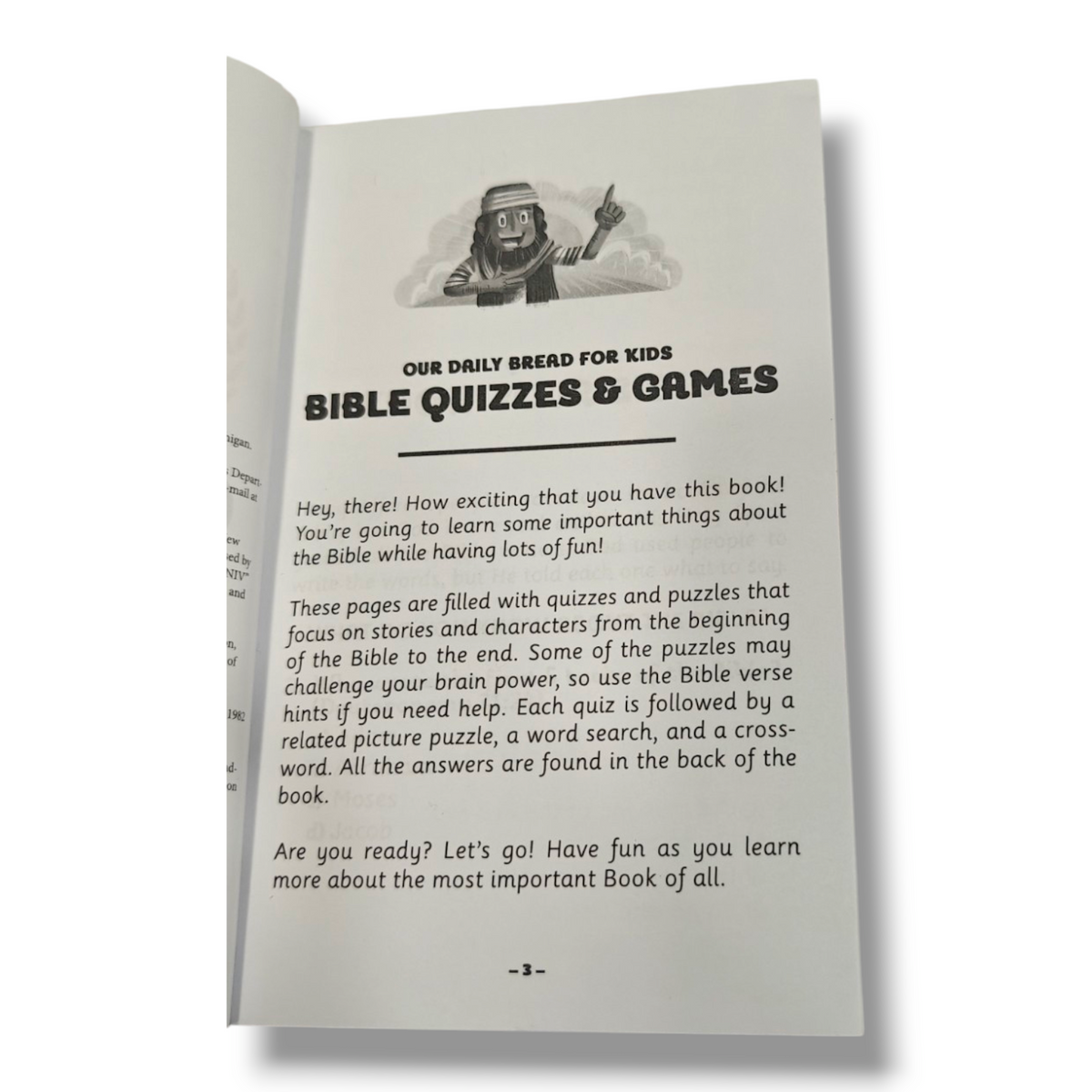 Our Daily Bread for Kids Bible Quizzes & Games by Crystal Bowman & Teri McKinley | 20 Quizzes and 60 Games | ISBN 9781627076708