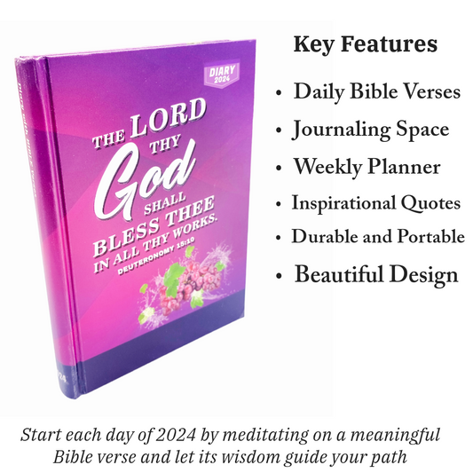 2024 Daily Bible Verse Diary: Infuse Your Year with Spiritual Insight and Reflection - Your Personal Companion to Connect with God and Explore Your Faith Journey
