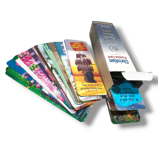 TCG Promise Card | Book Mark | 3D Effect | 100 Different Card | Hindi & English In On Box | 2025 Promise Verses | One Side Promise & Back 2025 Calendar |