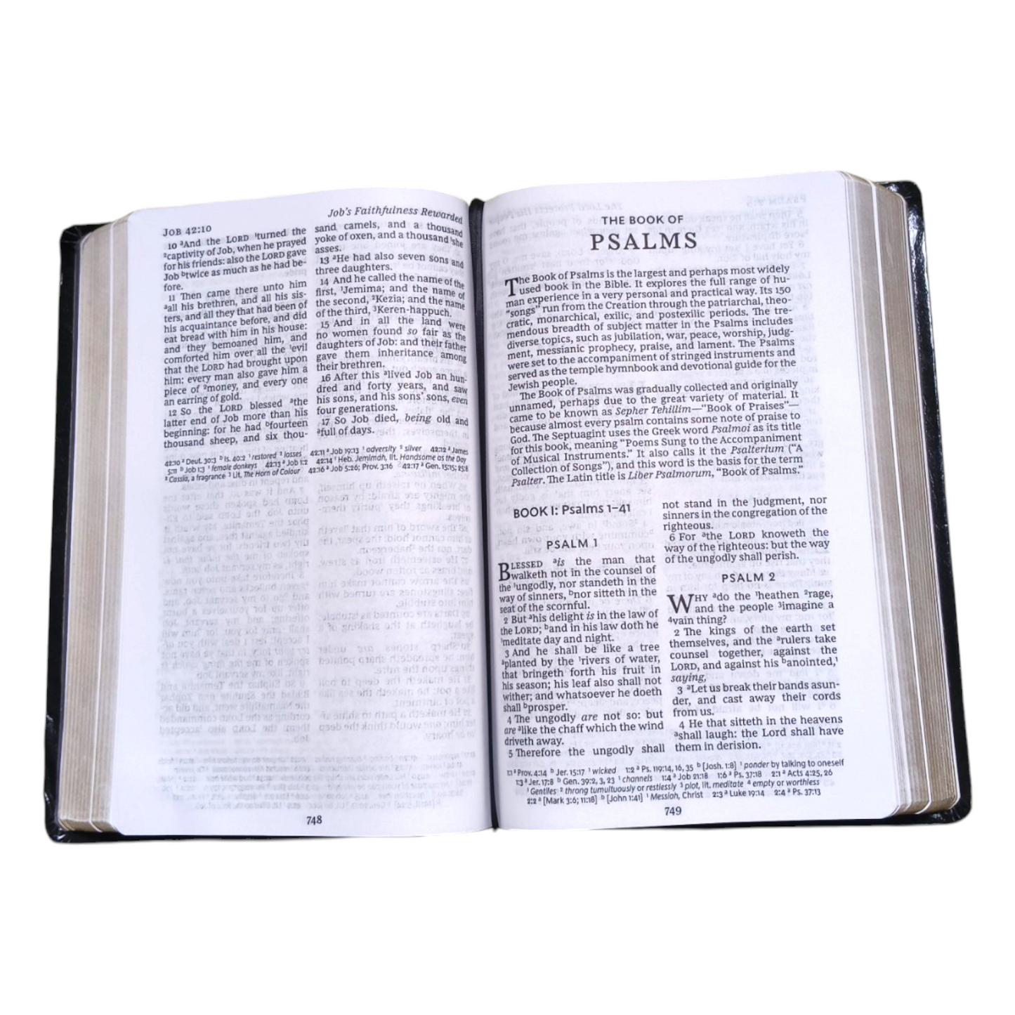 KJV Bible | Personal Size | Large Print Edition | Reference Bible | Black & Meroon | New Edition