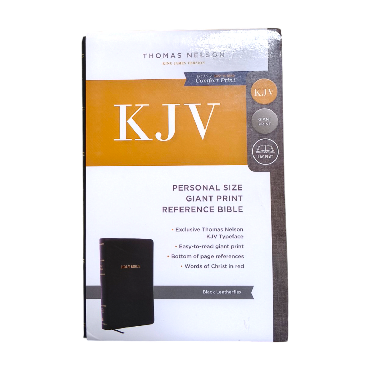 KJV Bible | Personal Size | Large Print Edition | Reference Bible | Black & Meroon | New Edition