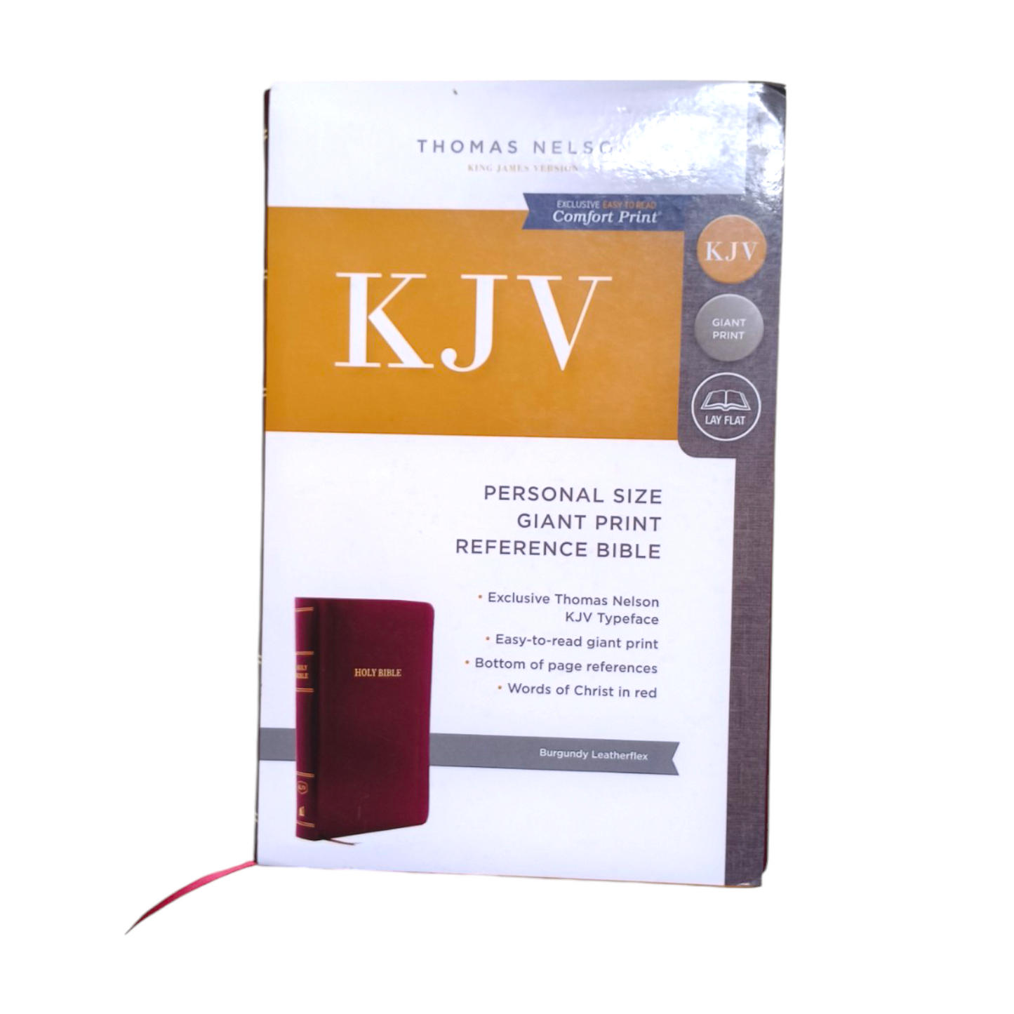 KJV Bible | Personal Size | Large Print Edition | Reference Bible | Black & Meroon | New Edition