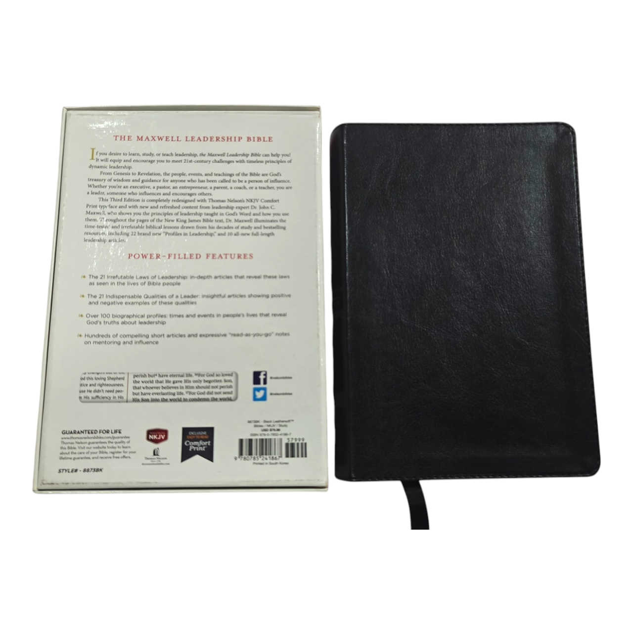 The Maxwell Leadership Bible, Compact Edition – NKJV, Hardcover, Leadership Lessons from John C. Maxwell, Red Letter Edition – ISBN 9780785241867