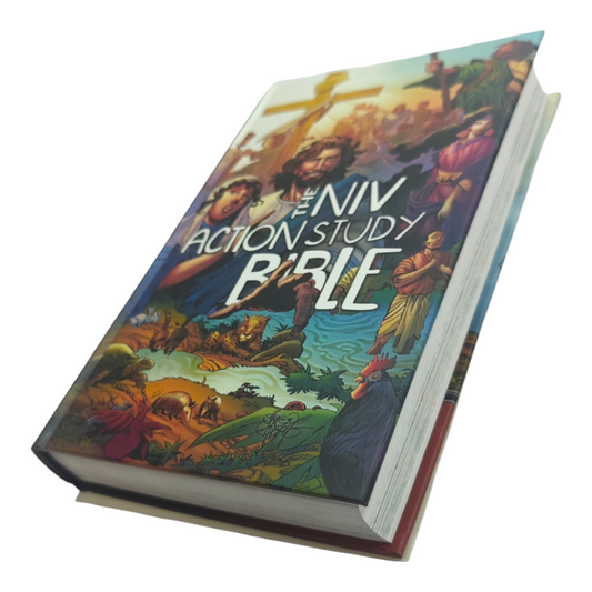 NIV, The Action Study Bible, Hardcover | Epic Comic-Book Style Illustrations by Sergio Cariello (ISBN 9780830772544)
