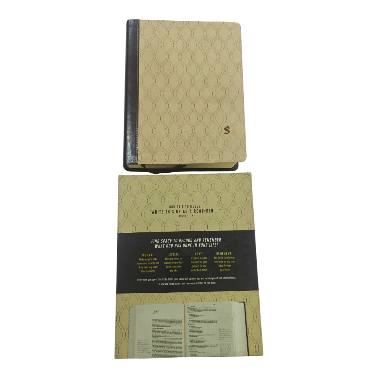 The Scribe Bible – The Message by Eugene H. Peterson | Wide-Margin Journaling Edition, Cream Paper, Leathersoft Cover, Perfect for Artists & Reflective Readers | ISBN 9781631467066