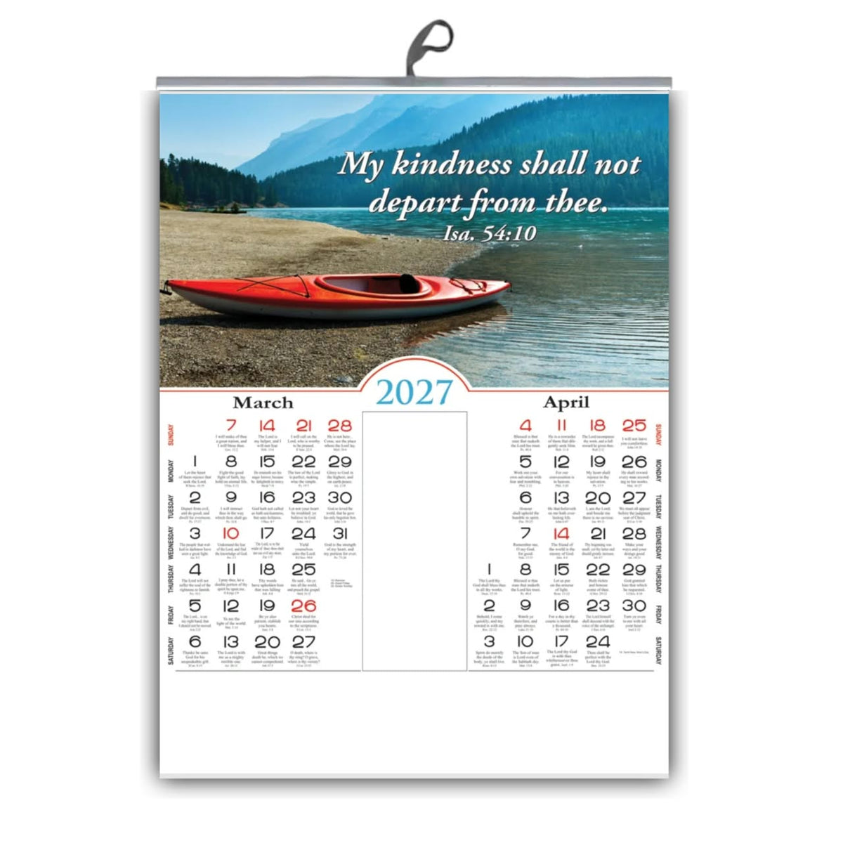 A Beautiful Year with God – 2027 Large English Scenery Calendar