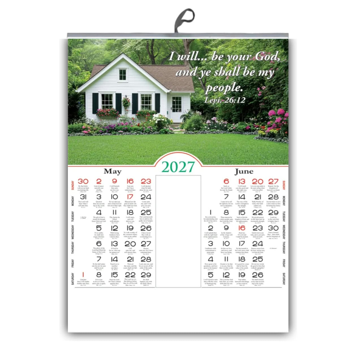 A Beautiful Year with God – 2027 Large English Scenery Calendar
