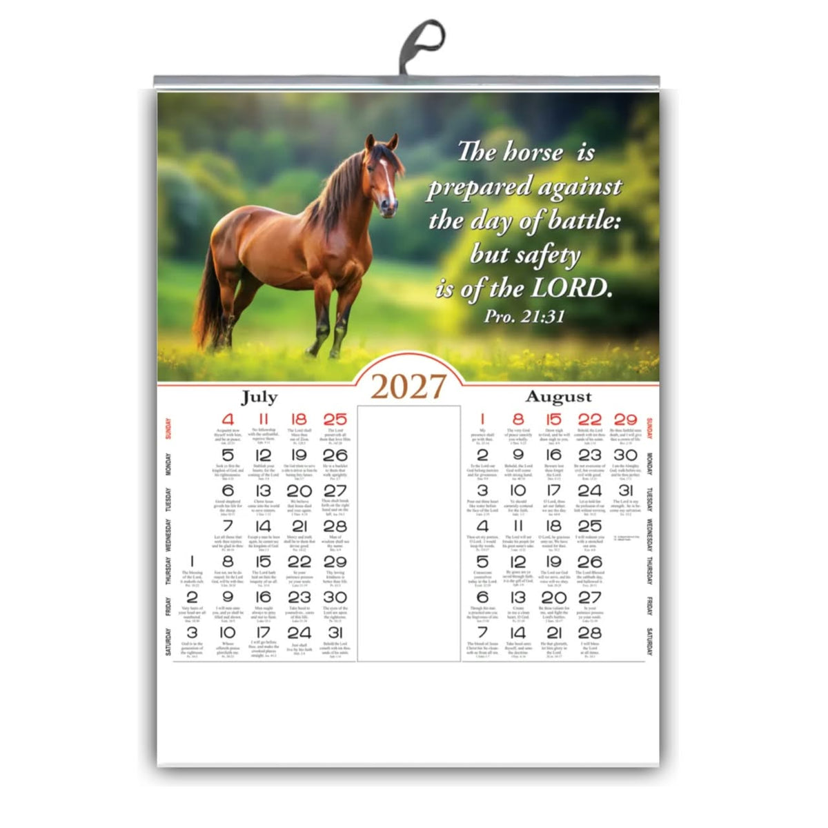 A Beautiful Year with God – 2027 Large English Scenery Calendar