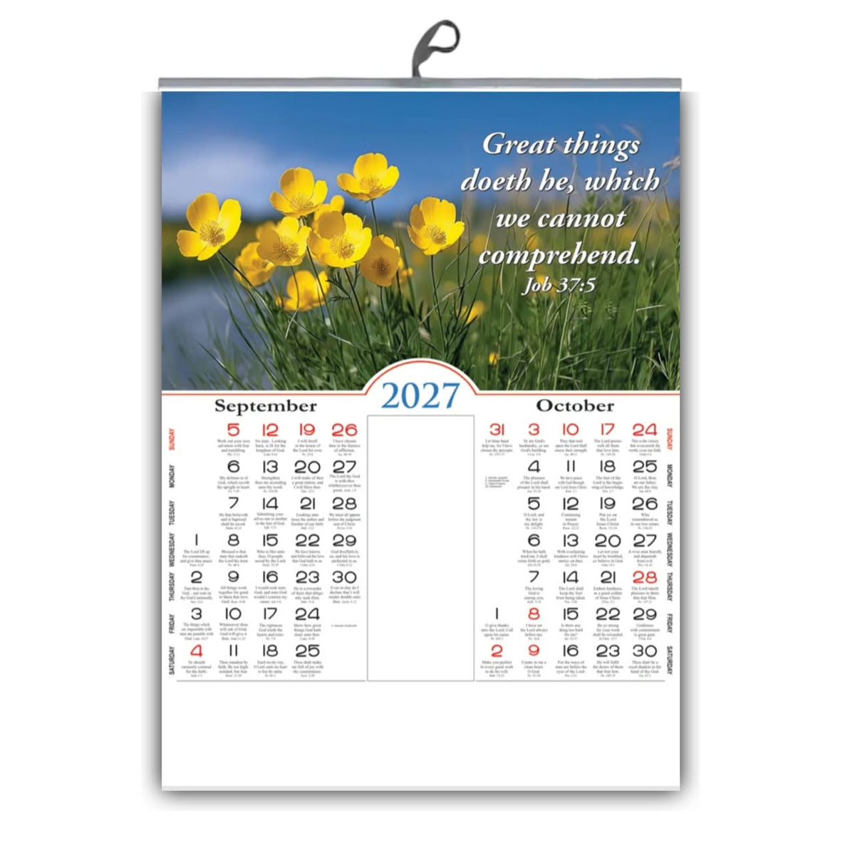 A Beautiful Year with God – 2027 Large English Scenery Calendar