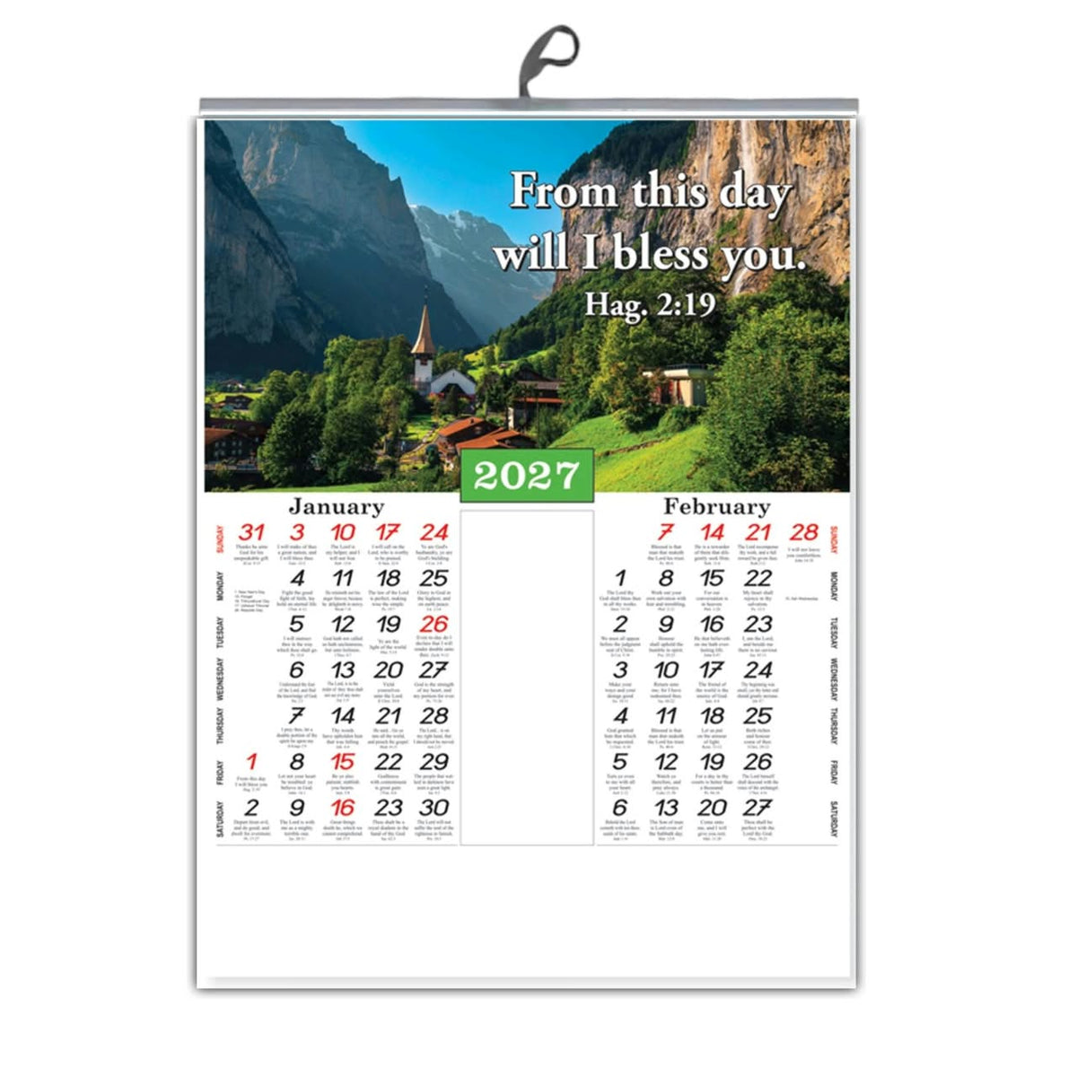 A Window to Wonder – 2027 Small English Scenery Calendar, 15 × 20