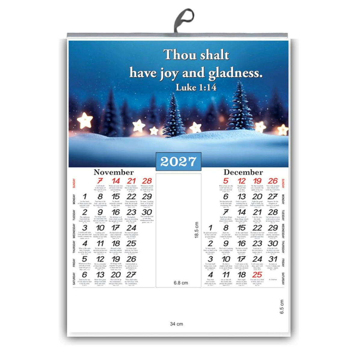 A Window to Wonder – 2027 Small English Scenery Calendar, 15 × 20