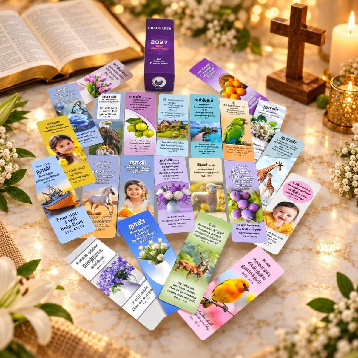 A Hundred Promises to Keep – 2027 Tamil & English Bible Cards
