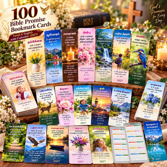 Grace for the Journey – 2027 Bible Promise Cards in Tamil & English