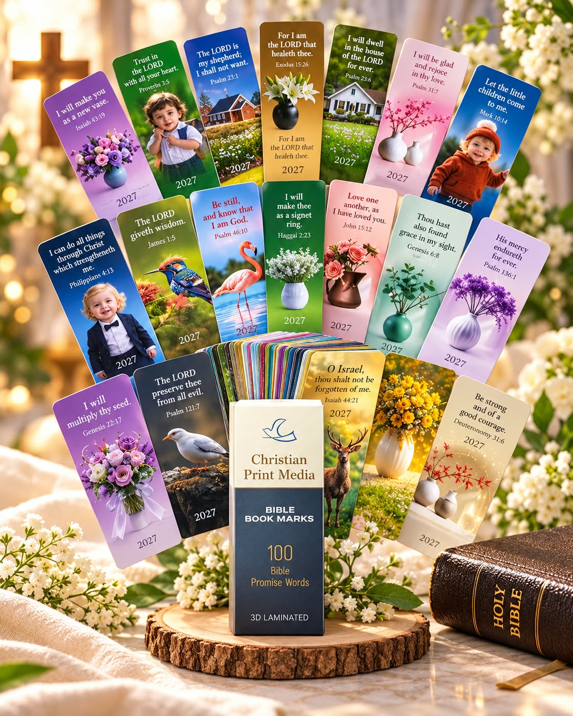 Promises to Treasure – 2027 Tamil & English Bible Promise Cards, Pack of 100
