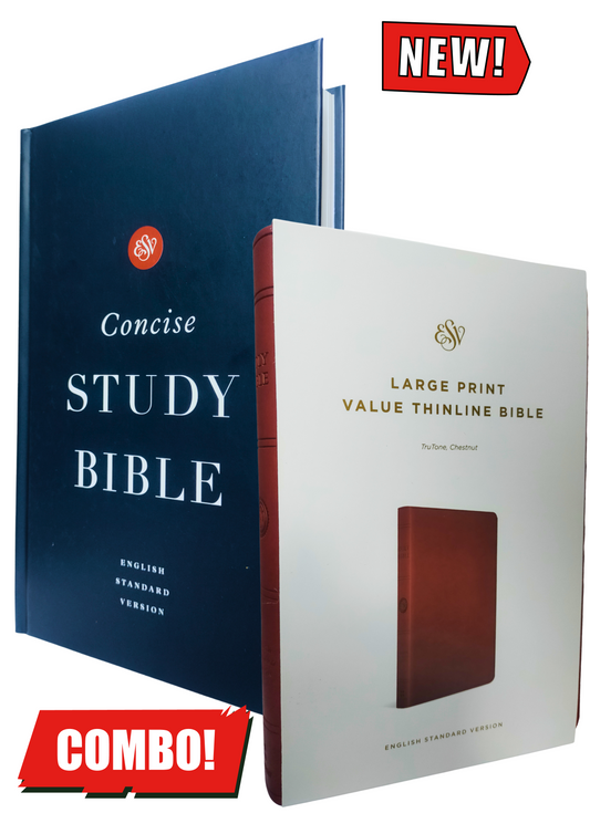 ESV Combo Pack Concise Study and Value Thinline Bible, English Standard Version, Imitation Leather & Hardcover – Import