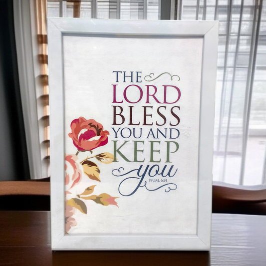 Photo Frame | High Quality | Best Gift For Home Decor | 11 inch × 8 inch | Numbers 6:24