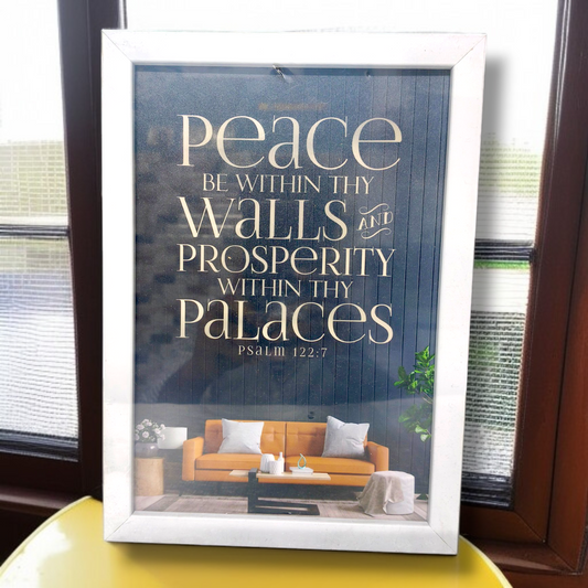 Photo Frame | High Quality | Best Gift For Home Decor | 11 inch × 8 inch | Psalm : 122:7