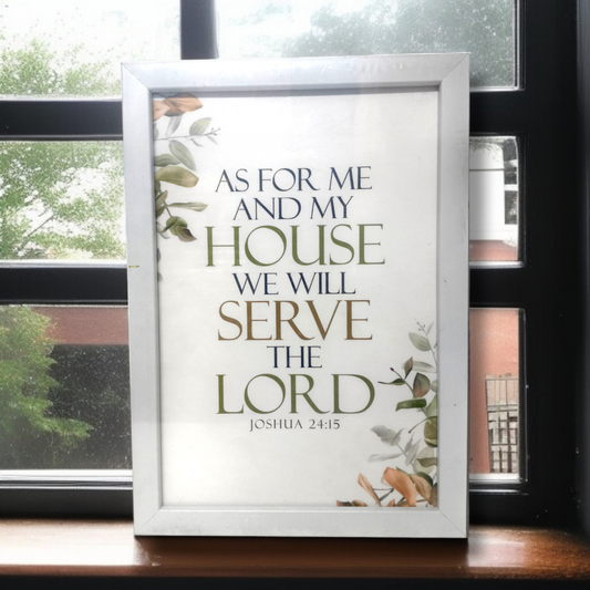 Photo Frame | High Quality | Best Gift For Home Decor | 11 inch × 8 inch | Joshua 24:15