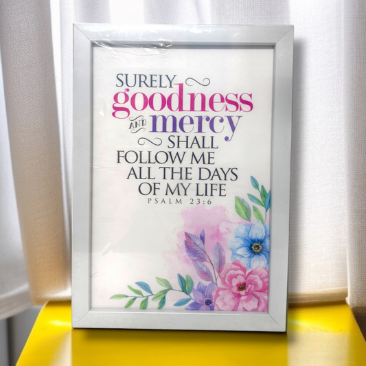 Photo Frame | High Quality | Best Gift For Home Decor | 11 inch × 8 inch | Psalm 23:6