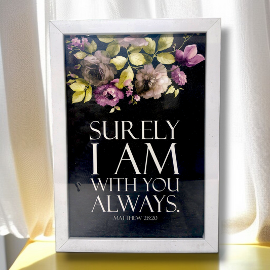 Photo Frame | High Quality | Best Gift For Home Decor | 11 inch × 8 inch | Matthew 28:20