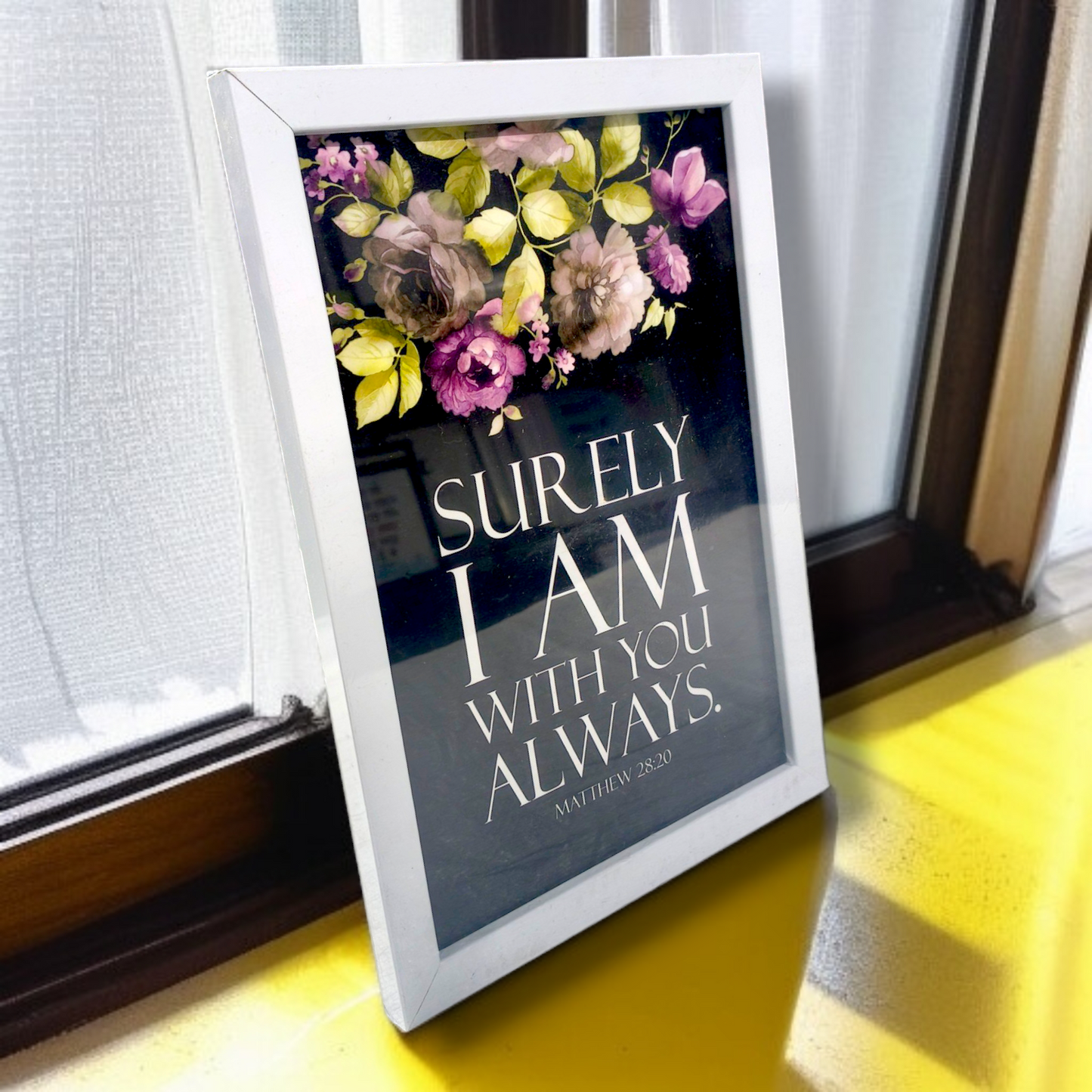 Photo Frame | High Quality | Best Gift For Home Decor | 11 inch × 8 inch | Matthew 28:20