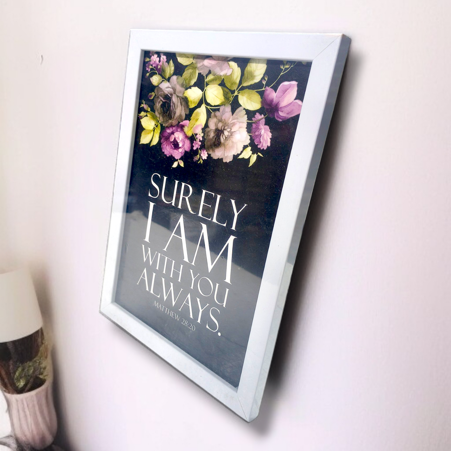 Photo Frame | High Quality | Best Gift For Home Decor | 11 inch × 8 inch | Matthew 28:20