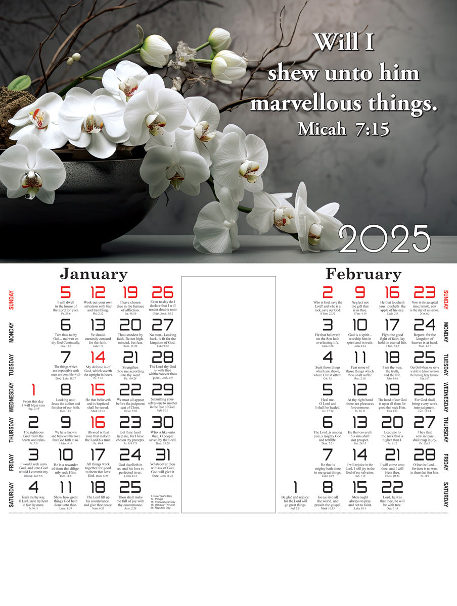 2025 Bible Verse Wall Calendar All Language, 2025 Wall Calendar – Stay Organized and Inspired All Year Round