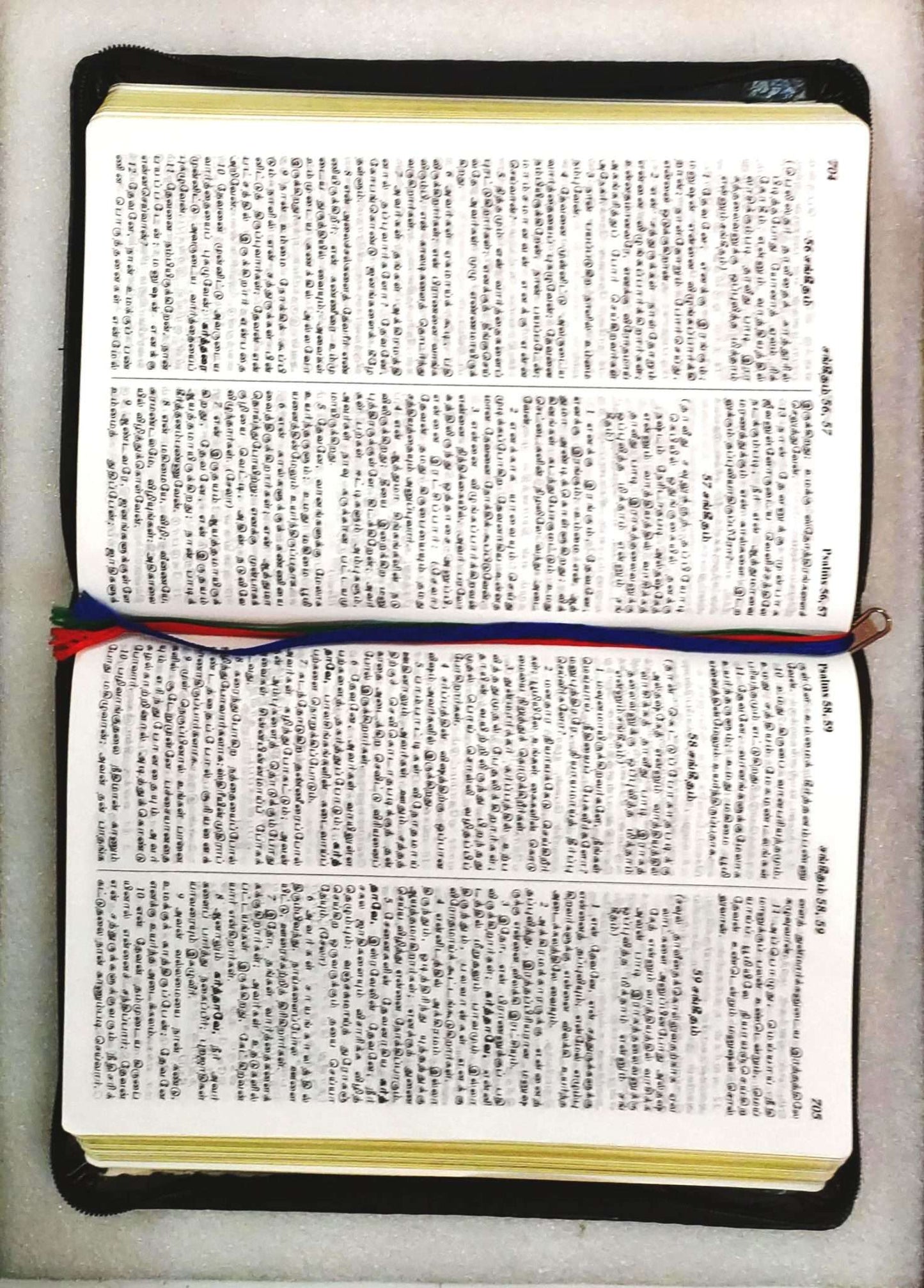 Tamil Bible Royal Size Red Letter Edition with Zipper Closure - Premium Black Leatherette Cover