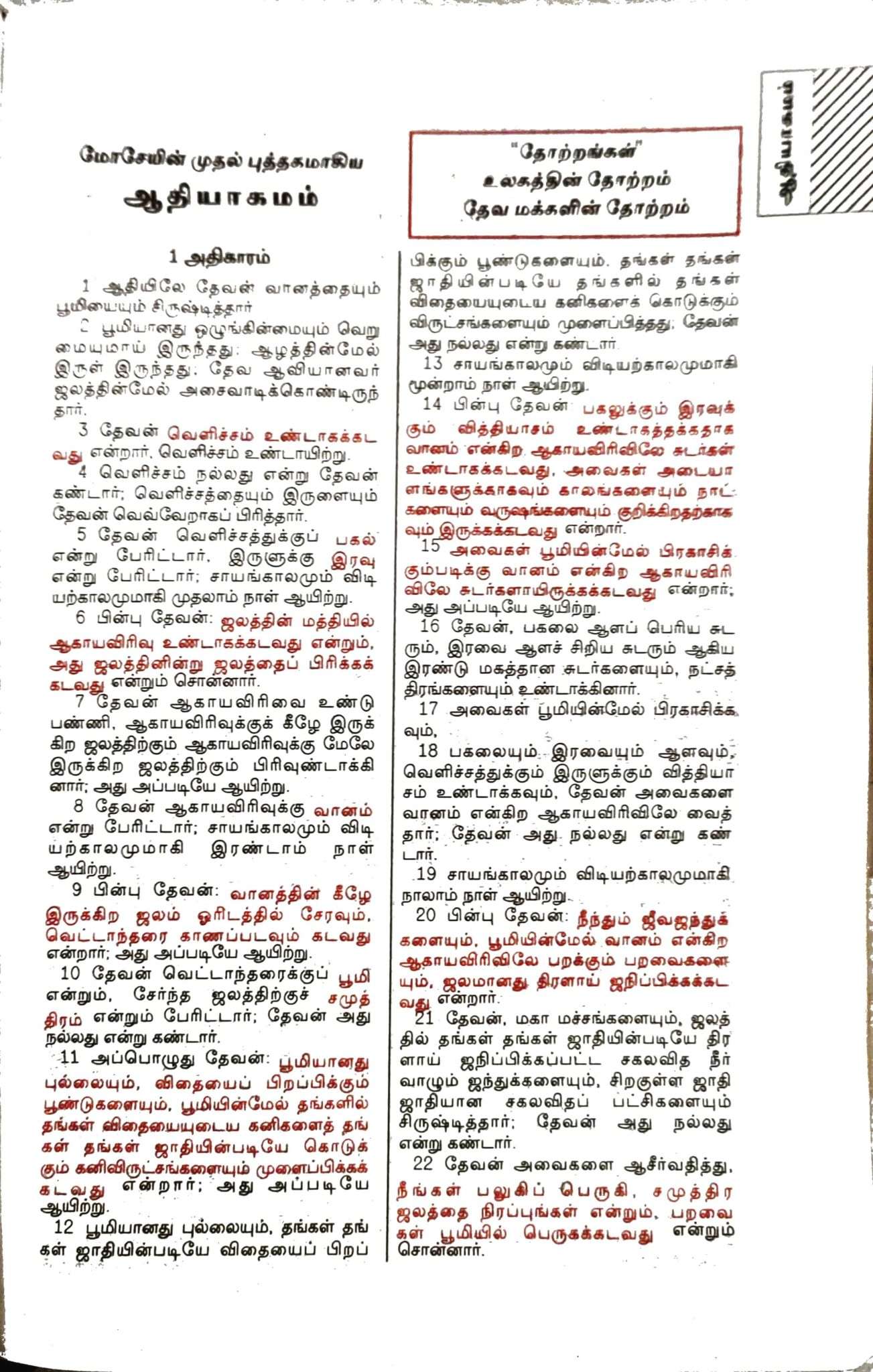 Tamil Bible Red Letter Edition with Study Helps - Semi Royal Size, Premium Black Leather Bound Edition