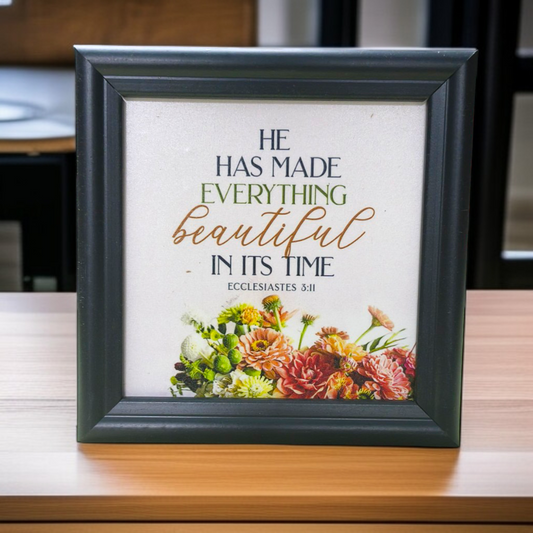 Bible Verse Frame Board | 5x5 Inch Size | High-Quality | Stand Frame's | Durable Design