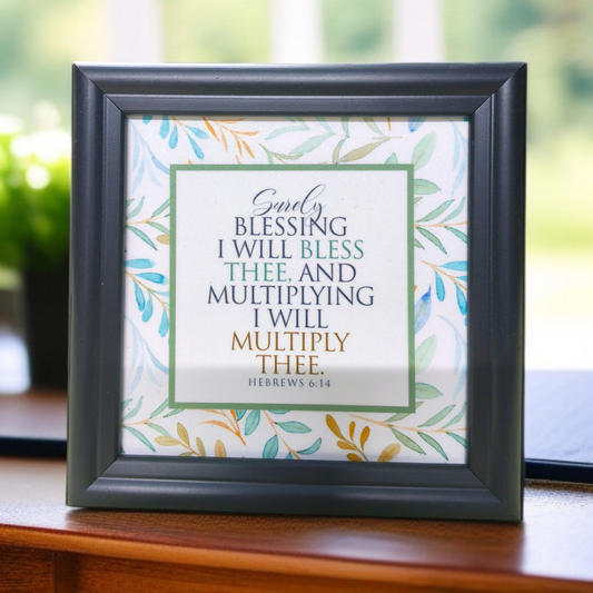 Hindi Bible Verse Frame Board | 5x5 Inch Size | High-Quality | Stand Frame's | Durable Design