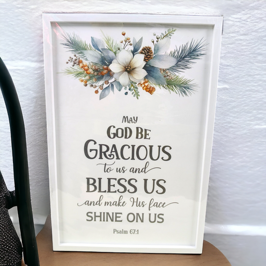 Premium English Bible Verses Photo Frame | Hanging Frame | High Quality | Best Gift For Home Decor | Psalms 67:2 | 13 inch × 19 inch