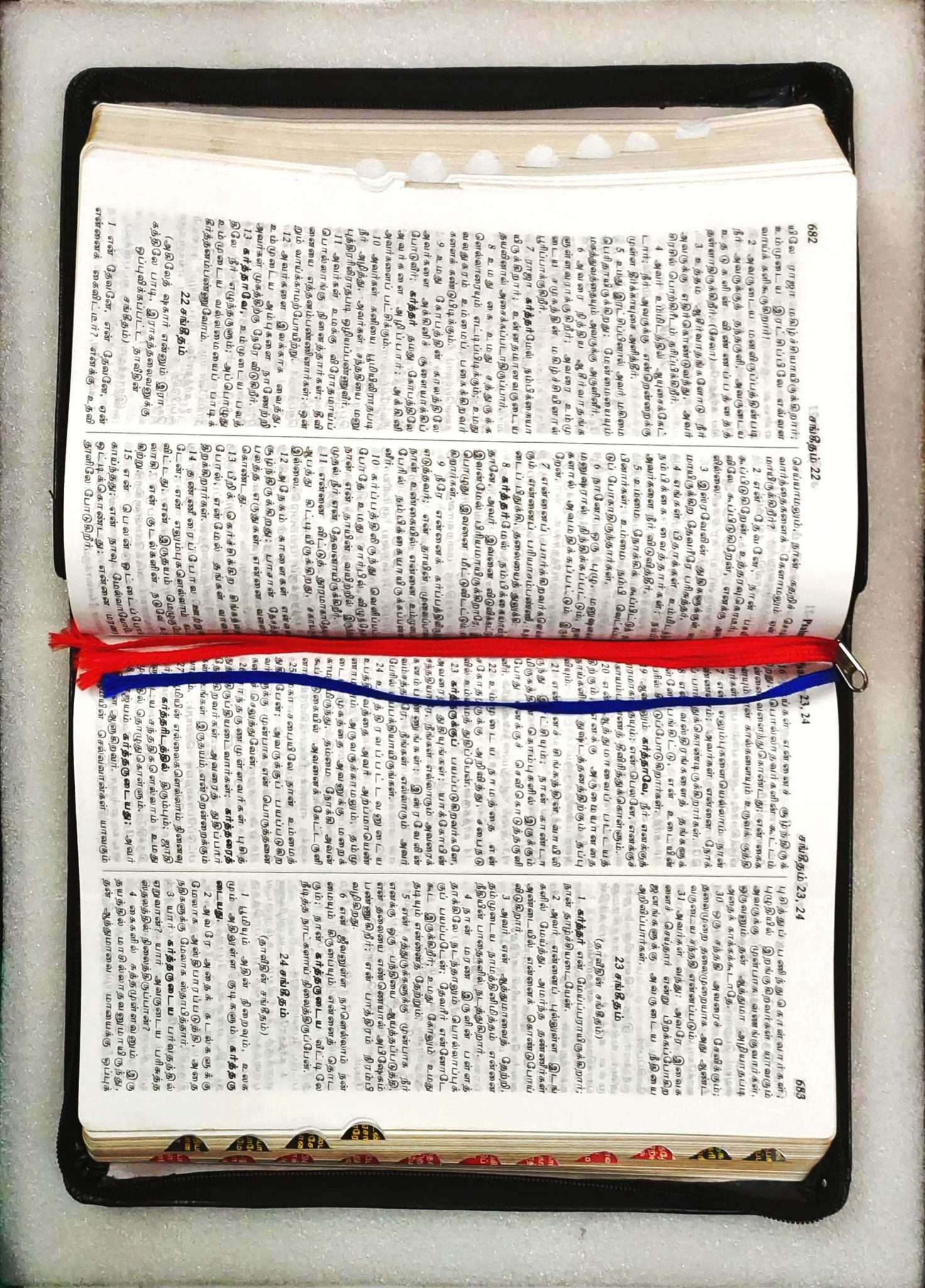 Tamil Bible Large Print Royal Size Edition with Zipper Closure - Premium Black Leatherette Cover