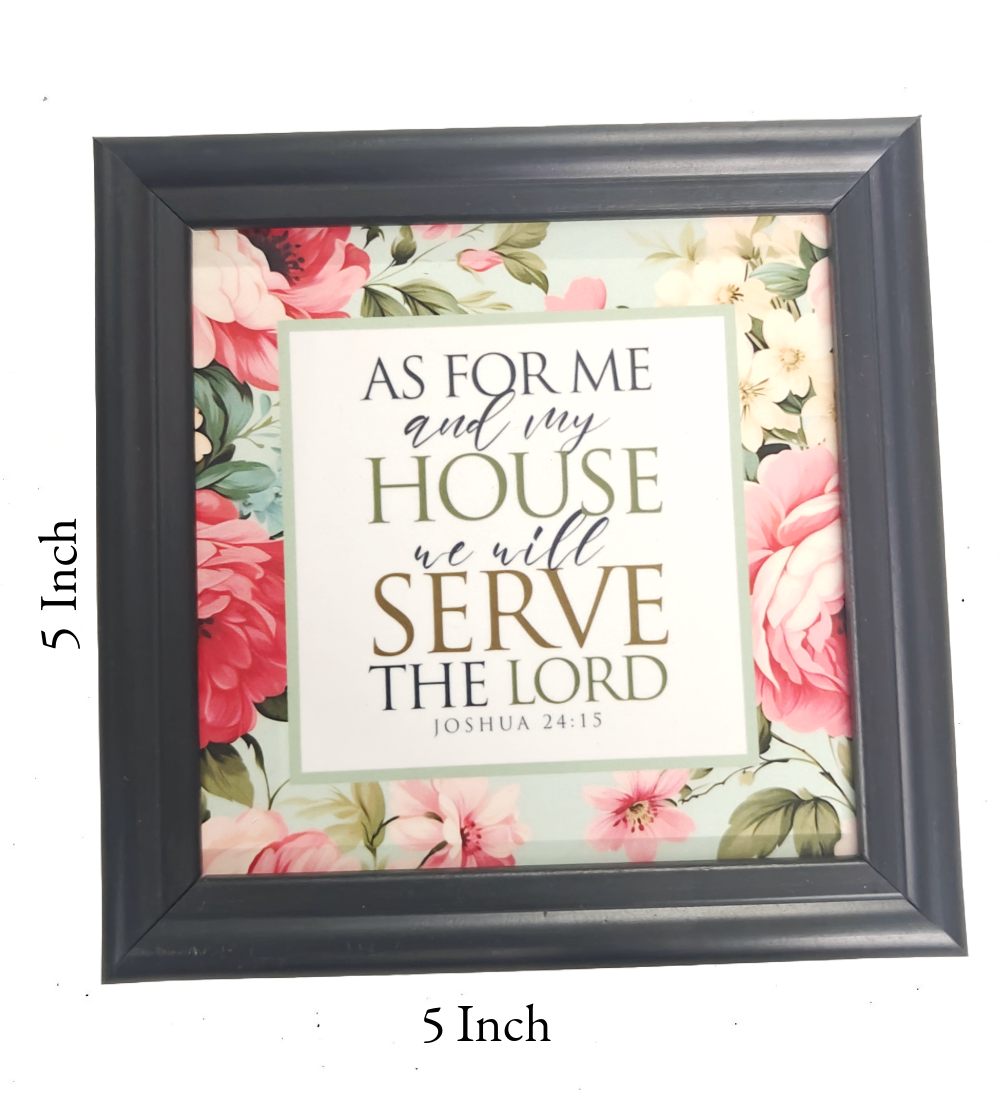 New 5x5 Inch English Bible Verse Frame Board – High-Quality, Durable, and Versatile Design