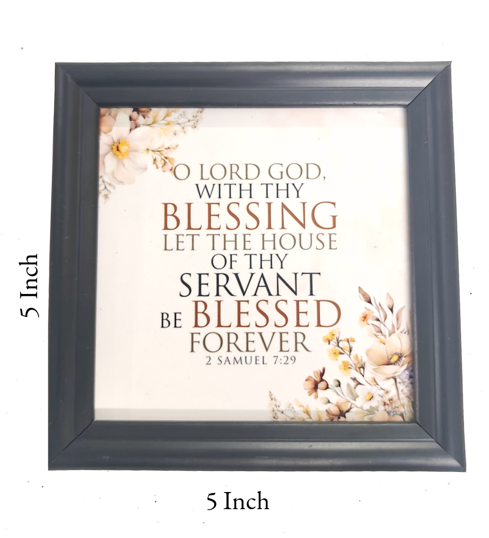 New 5x5 Inch English Bible Verse Frame Board – High-Quality, Durable, and Versatile Design