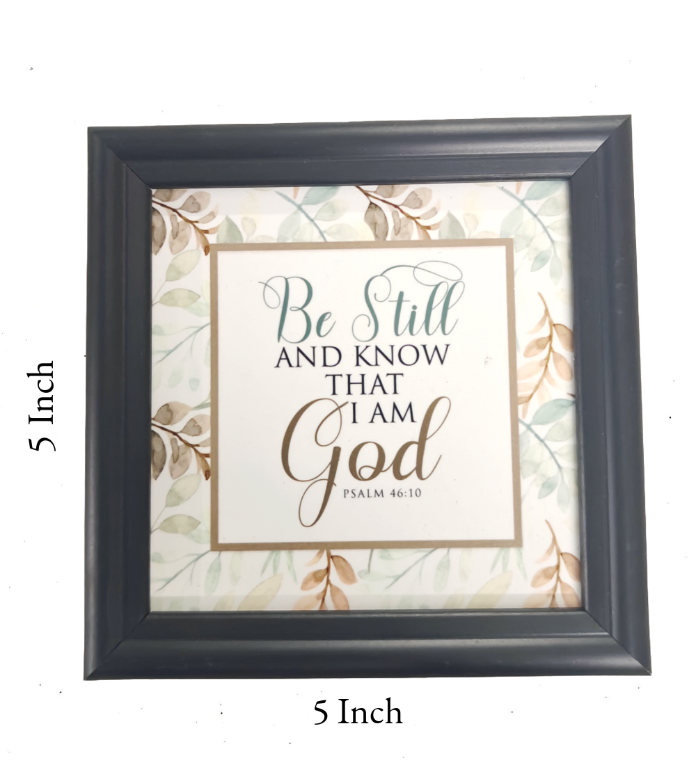 New 5x5 Inch English Bible Verse Frame Board – High-Quality, Durable, and Versatile Design