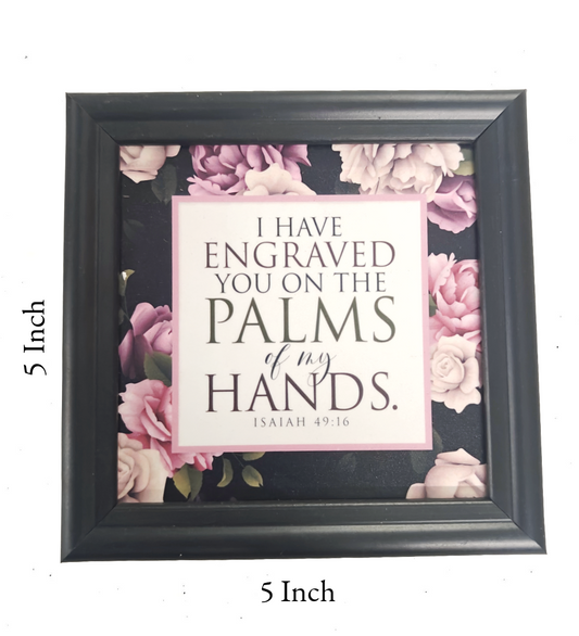 A Daily Reminder of God's Unwavering Love: The 5x5 Inch English Bible Verse Frame Board