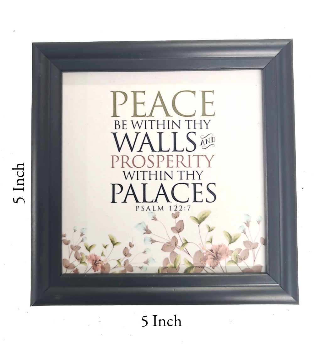 New 5x5 Inch English Bible Verse Frame Board – High-Quality, Durable, and Versatile Design