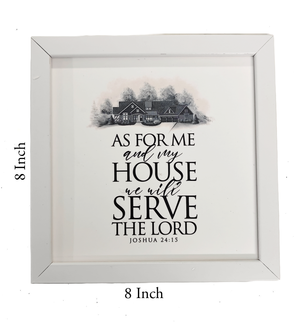 English Bible Verse Frame Board – 8x8 Inch Size, Top-Quality Design