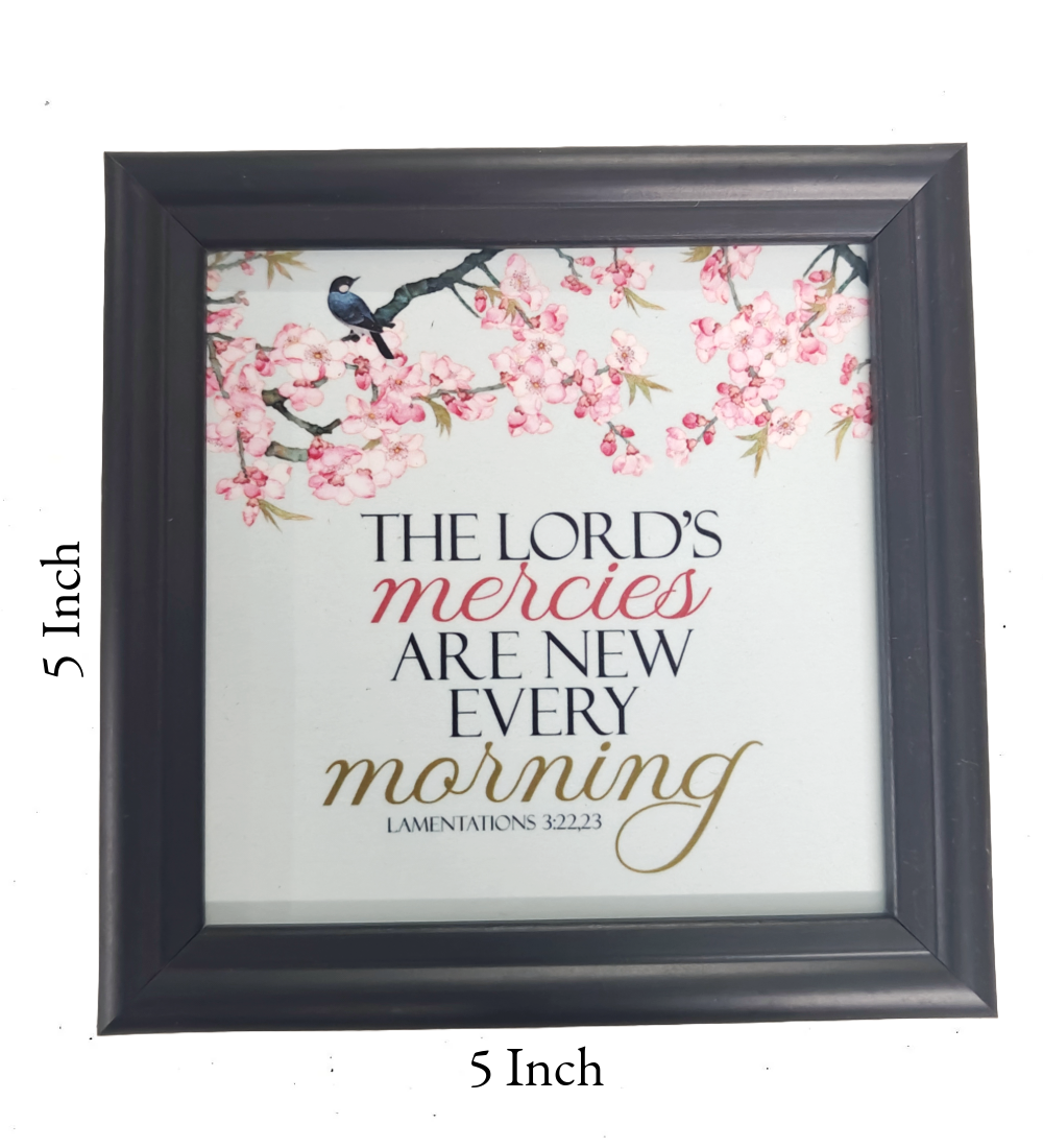 New 5x5 Inch English Bible Verse Frame Board – High-Quality, Durable, and Versatile Design