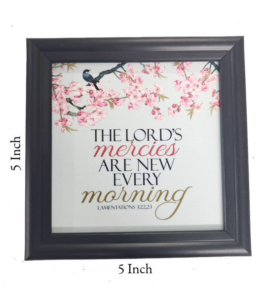 English Bible Verse Frame Board – 5x5 Inch Size, High-Quality