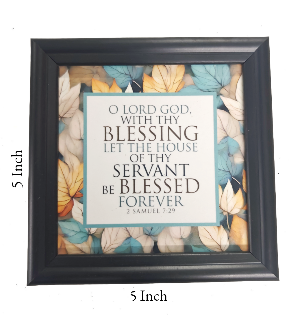 New 5x5 Inch English Bible Verse Frame Board – High-Quality, Durable, and Versatile Design