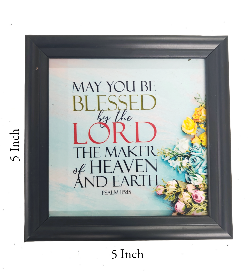 New 5x5 Inch English Bible Verse Frame Board – High-Quality, Durable, and Versatile Design