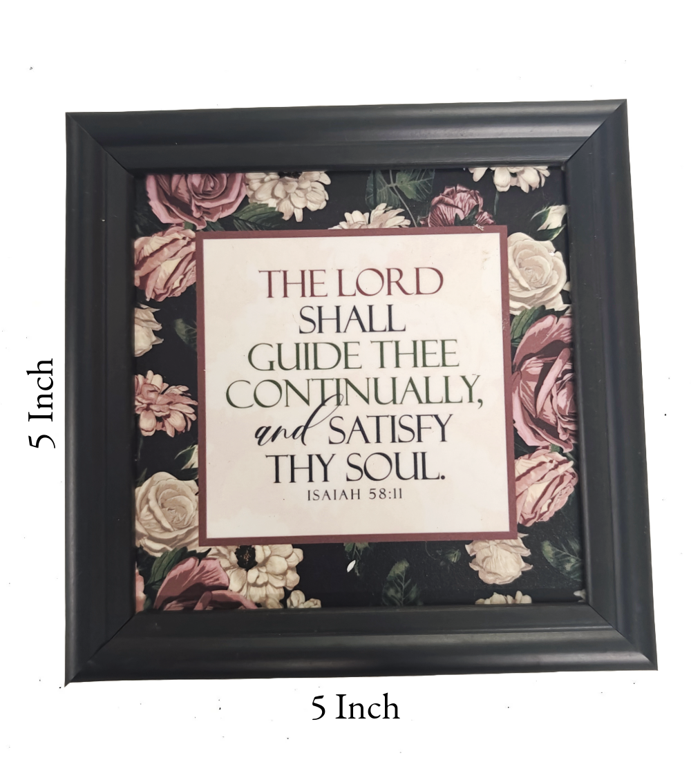 New 5x5 Inch English Bible Verse Frame Board – High-Quality, Durable, and Versatile Design